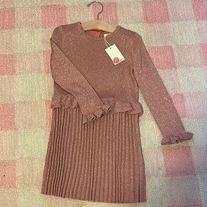Boden Blush Sparkle Knit Dress NWT! ✨ size 5-6